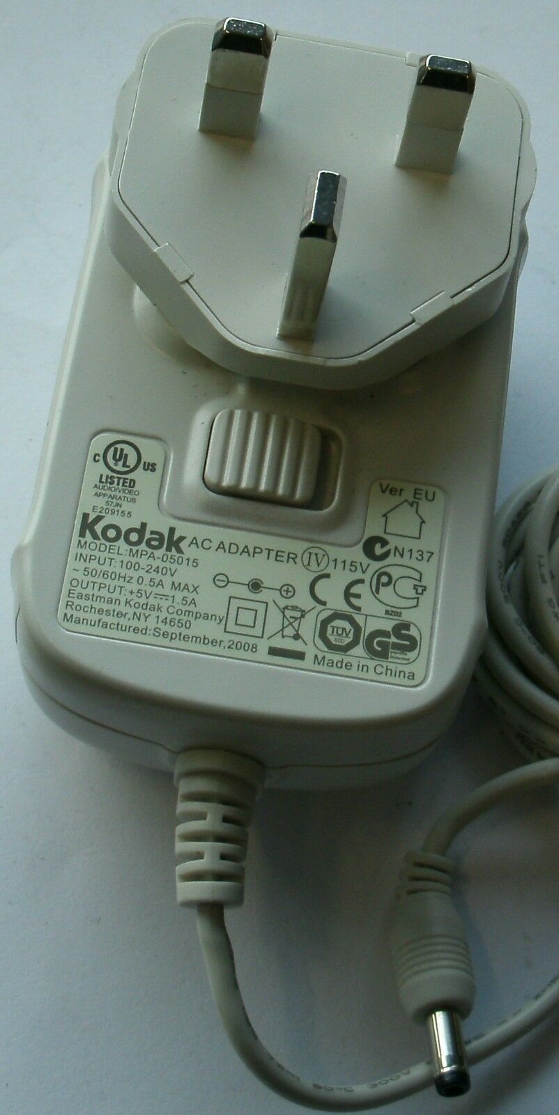 New 5V 1.5A KODAK MPA-05015 Power Supply Ac Adapter - Click Image to Close